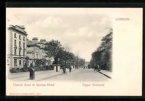 AK Upper Norwood, Church Road and Queen`s Hotel