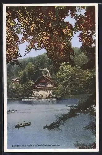 AK Ebnisee /Welzheimer Wald, Uferpartie mit Gasthaus