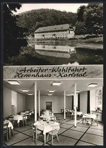 AK Karlstal /Pfalz, Erholungsheim Herrenhaus der Abeiter-Wohlfahrt, Innenansicht