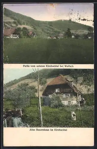 AK Wolfach, Partie vom unteren Kirnbachtal, Altes Bauernhaus