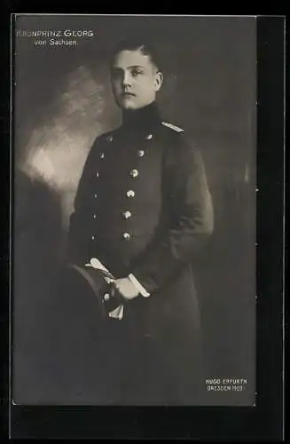 AK Kronprinz Georg von Sachsen in Uniform