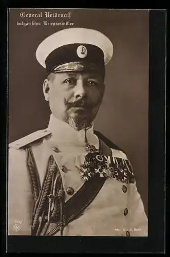 AK Bulgarischer Kriegsminister General Neidenoff in Uniform