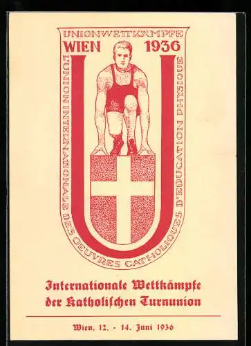AK Wien, Internationale Wettkämpfe der Katholischen Turn-Union, Juni 1936, Leichtathlet, Lauf