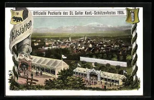 AK Altstätten, Offizielles Schützenfest der Kantonen 1906, Wappen