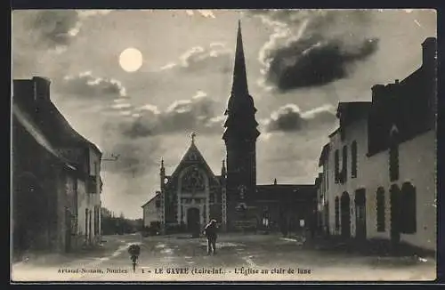 AK Le Gavre, L`église au clair de lune