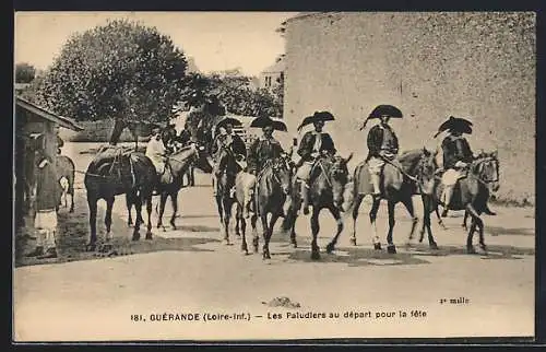 AK Guérande, Les Paludiers au départ pour la fête