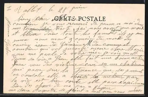 AK Vallet, Rue de l`ancienne Cure, Hôpital militaire temporaire durant la guerre 1914-1915