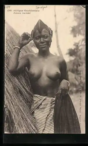 AK Afrique Occidentale, Femme Malinké