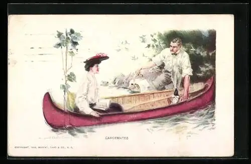 Künstler-AK sign. Howard Chandler Christy: Canoemates