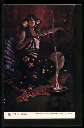 Künstler-AK sign. Leonard Linsdell: The Sorceress