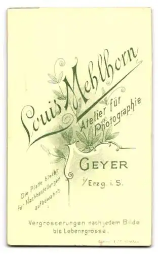 Fotografie Louis Mehlhorn, Geyer /Erzgebirge, Kleines Kind mit Spielzeug in der Hand