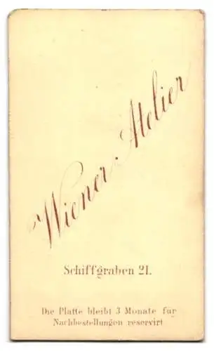 Fotografie Wiener Atelier, Wien, Schiffgraben 21, Porträt einer jungen Frau