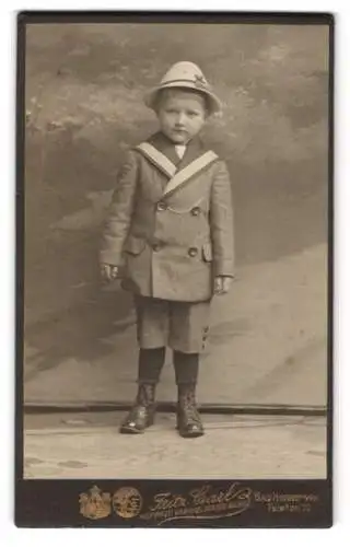Fotografie Fritz Carl, Bad Honnef, Kleiner Junge in Matrosenanzug