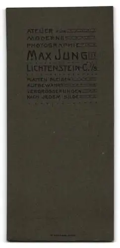 Fotografie Max Jung, Lichtenstein i. S., Jugendlicher mit Buch