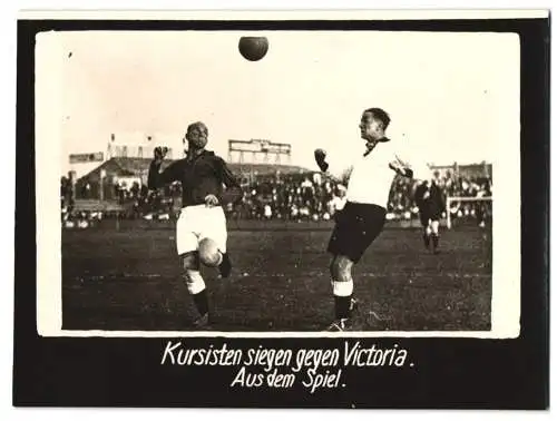 Fotografie Fussball, Spielszene Kursisten siege gegen Victoria