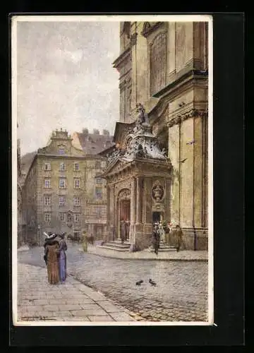 Künstler-AK Ludwig Hans Fischer: Wien, an der Peterskirche