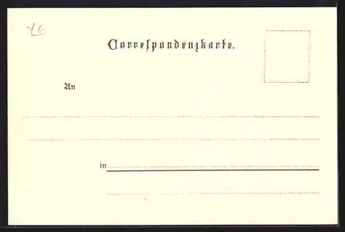 Lithographie Spitz, Ruine Hinterhaus, Panorama m. Kirche