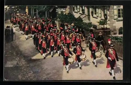 AK Peterstal / Schwarzwald, Parade der Bürgermiliz