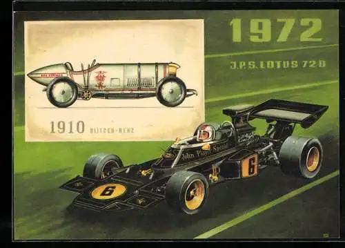 AK 1910 Blitzen-Benz und 1972 J. P. S. Lotus 720