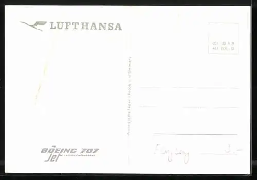 AK Boeing 707 Jet der Lufthansa