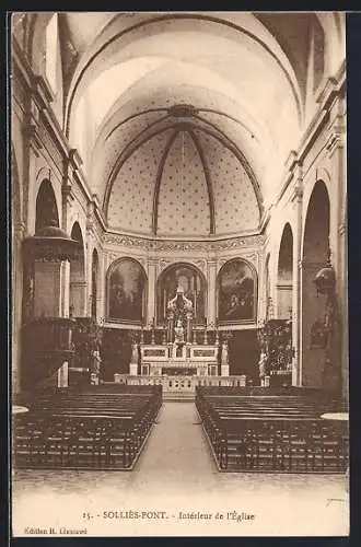 AK Solliès-Pont, Intérieur de l`Église