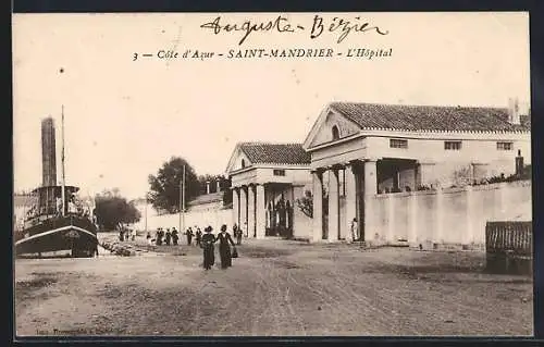 AK Saint-Mandrier, L`Hôpital et bateau à quai