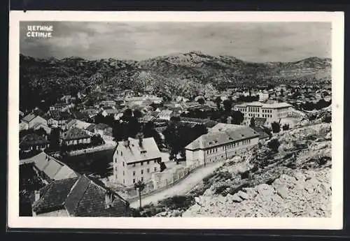 AK Cetinje, Gesamtansicht aus der Vogelschau