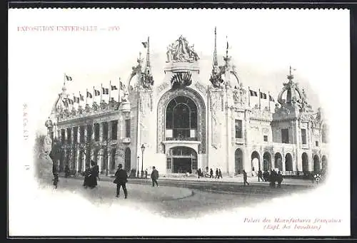 AK Paris, Exposition Universelle 1900, Palais de manufactures francaises
