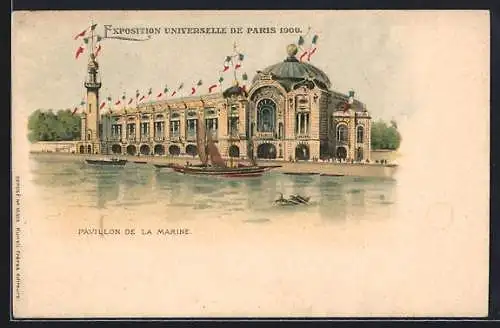 AK Paris, Exposition Universelle 1900, Pavillon de la Marine