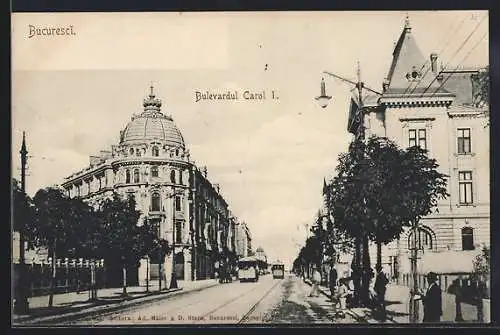 AK Bucuresti, Carol I., Strassenbahn