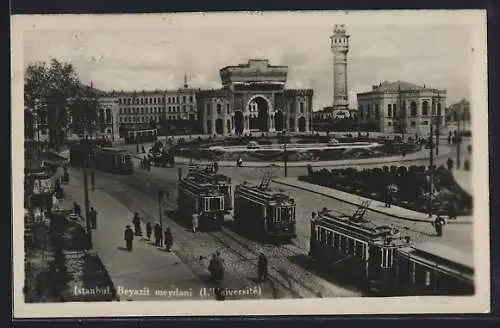 AK Istanbul, Beyazit meydani, Strassenbahn