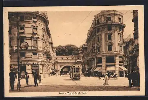 AK Roma, Tunnel del Quirinale, Strassenbahn