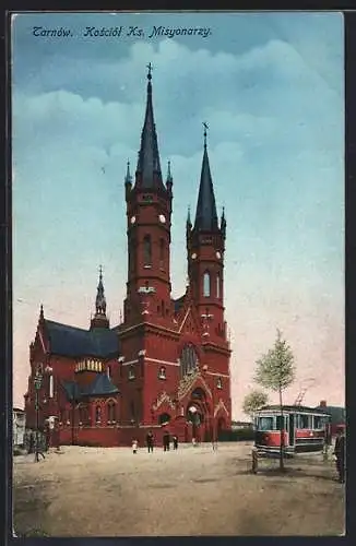 AK Tarnow, Kosciol Ks. Misyonarzy, Kirche, Strassenbahn