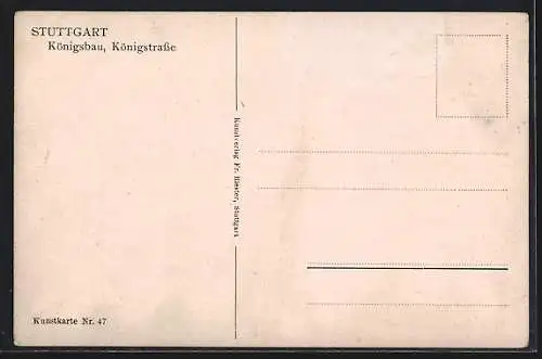 AK Stuttgart, Königsbau, Königstrasse, Strassenbahn