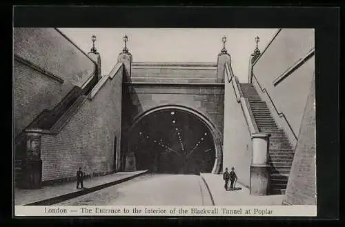 AK London, The Entrance to teh Interior of the Blackwall Tunnel at Poplar