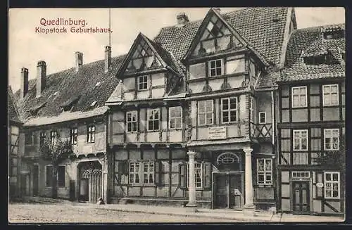 AK Quedlinburg, Klospstock-Geburtshaus