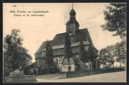 AK Lauterbach / Stolpen, Alte Kirche aus dem 13. Jh.