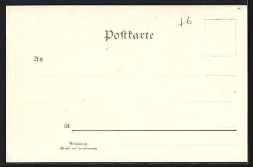 Lithographie Lauterbach / Hessen, Ortspartien, weinendes Kind