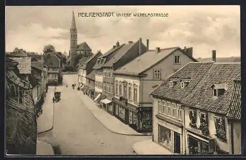 AK Heiligenstadt / Eichsfeld, Blick in die untere Wilhelmstrasse