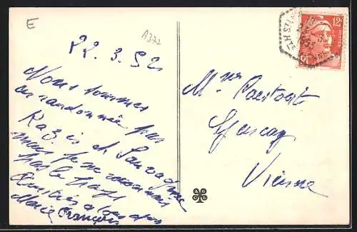 AK Sauvagnac, Vue Générale du village et des collines environnantes