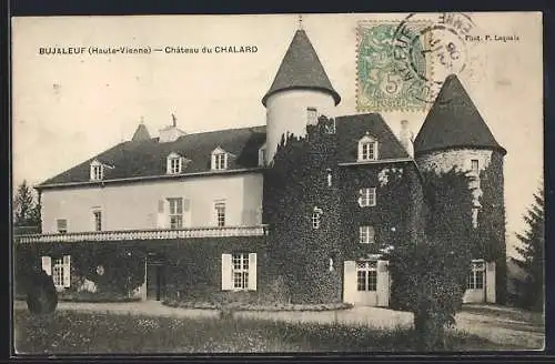 AK Bujaleuf, Château du Chalard enveloppé de lierre