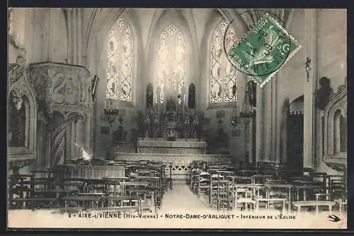 AK Aixe-sur-Vienne, Notre-Dame-d`Arliquet, Intérieur de l`église