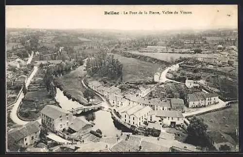 AK Bellac, Le Pont de la Pierre, Vallée du Vincou