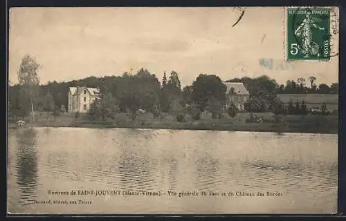 AK Saint-Jouvent, Vue générale du Parc et du Château des Bordes