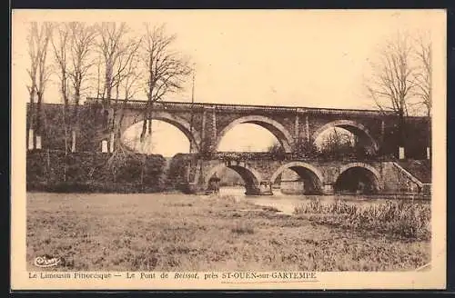 AK Saint-Ouen-sur-Gartempe, Le Limousin Pittoresque, Le Pont de Béissat