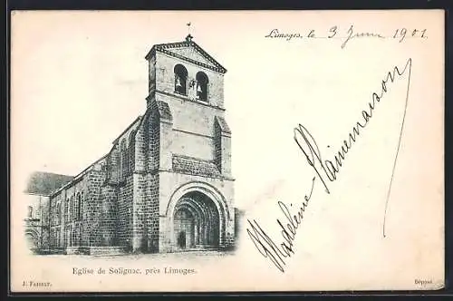 AK Solignac, Église de Solignac près de Limoges