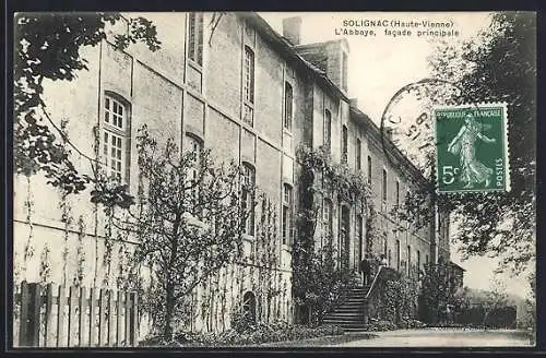 AK Solignac, L`Abbaye, facade principale