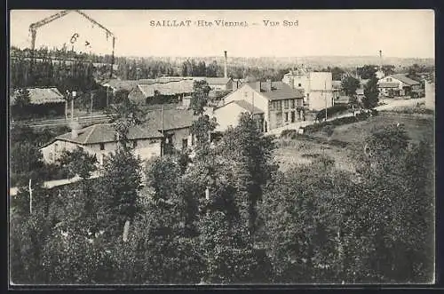AK Saillat, Vue Sud des bâtiments et de la campagne environnante