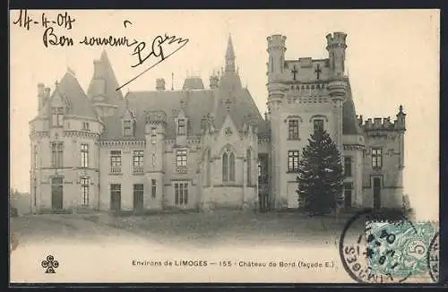 AK Limoges, Château de Bord, facade Est