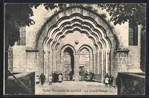 AK Le Dorat, Église Paroissiale, Le Grand Portail